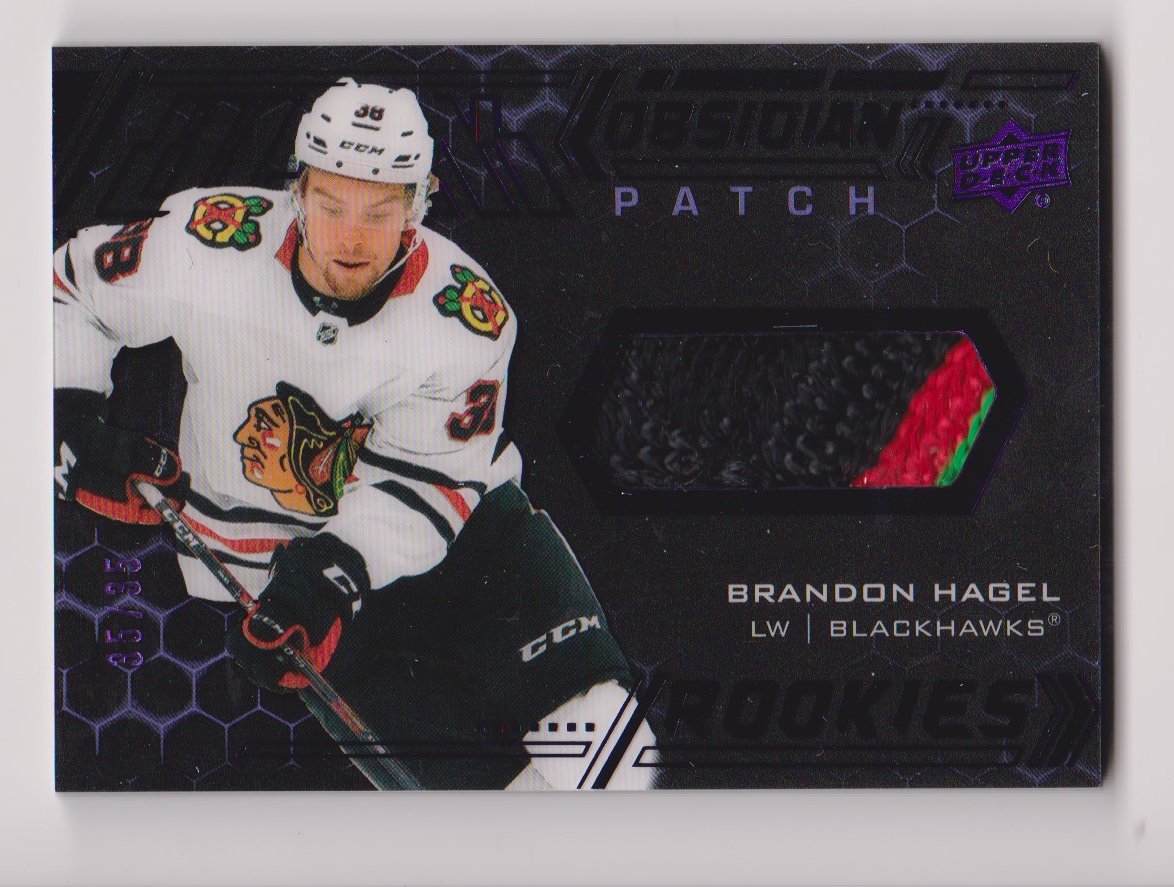 (image for) 2020-21 UD Black Obsidian Rookie Patch Purple #Brandon Hagel